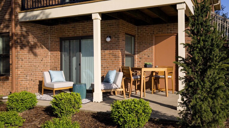 Covered Patio with Storage Closet