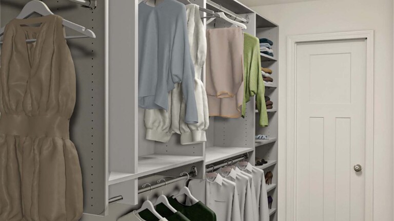 Closet with built-in storage