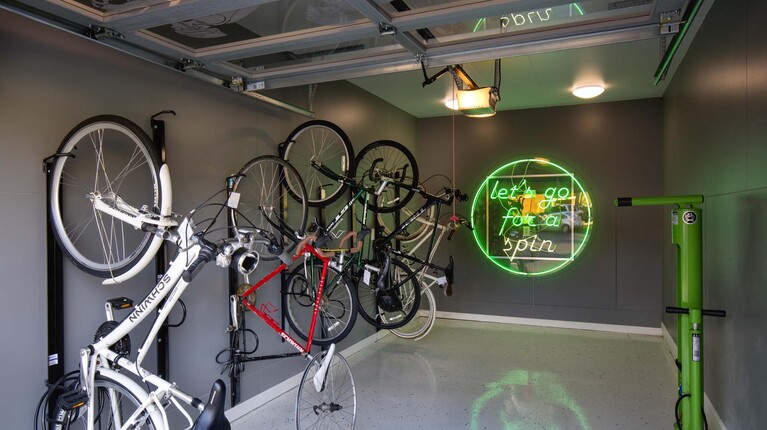 Cycle Hub with Indoor Storage and Repair Station