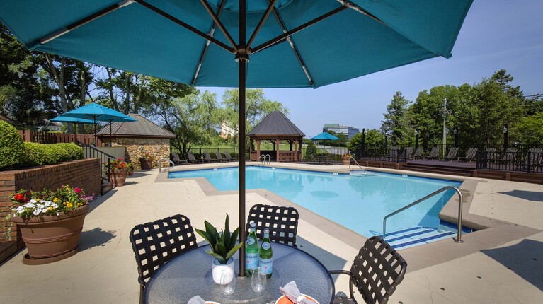 Resort-Inspired Pool with Cabana and Lounge Space